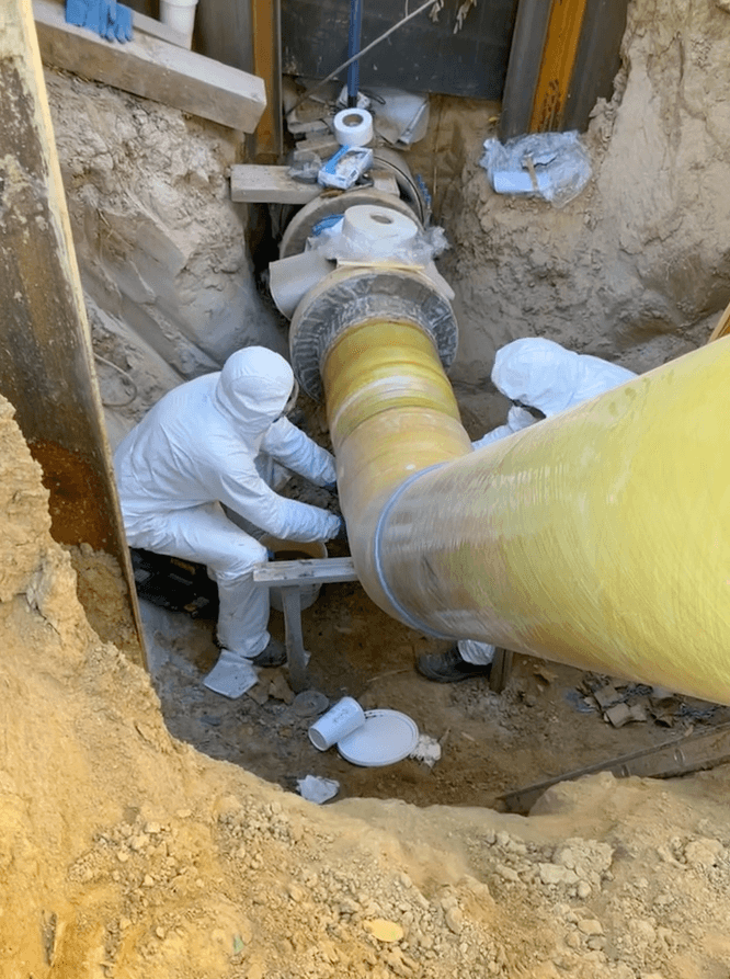 Aanleg bluswaterleiding in Chemelot – riolering projectfoto 2